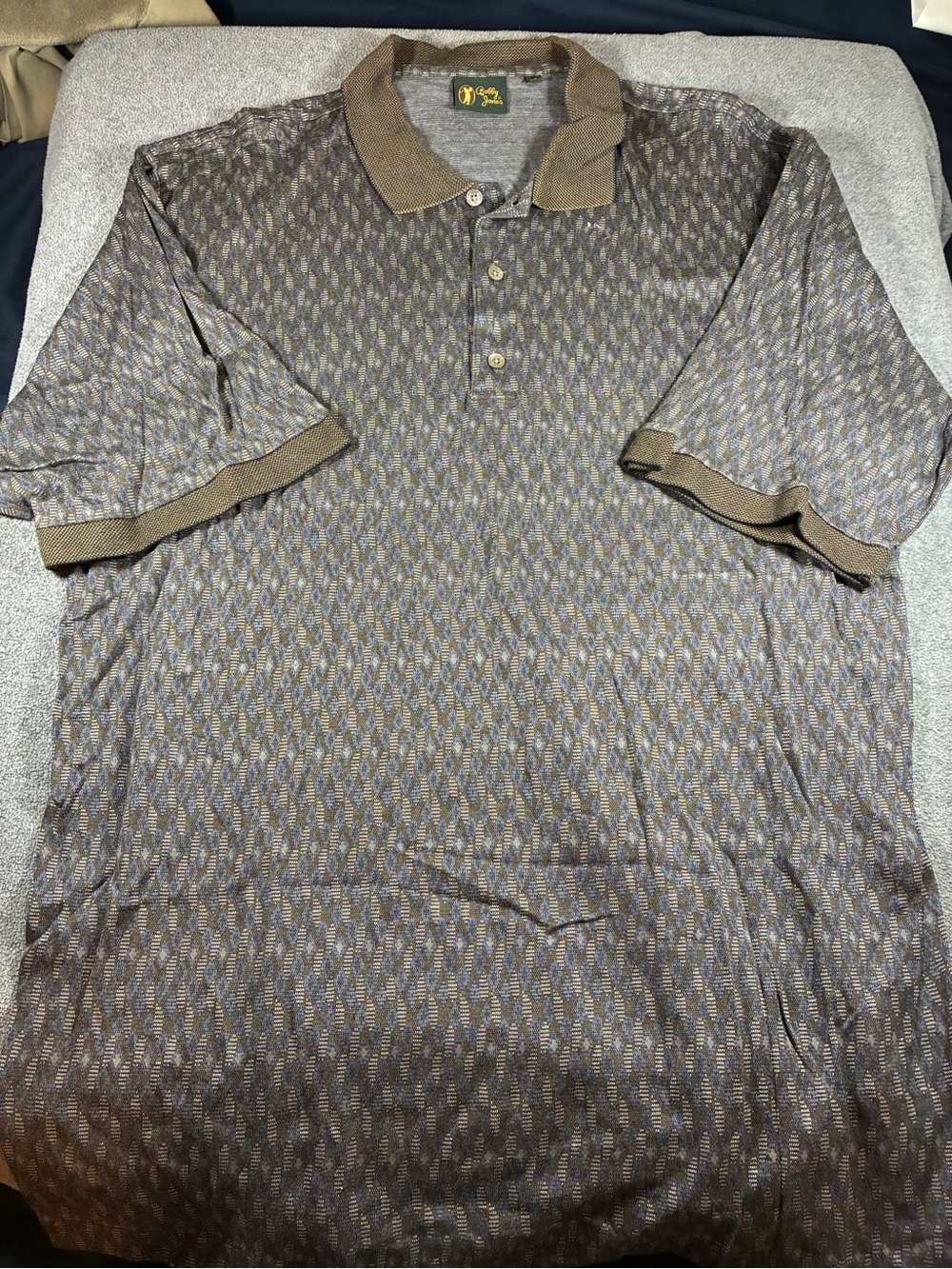 Bobby Jones Brown Patterned Men's Polo